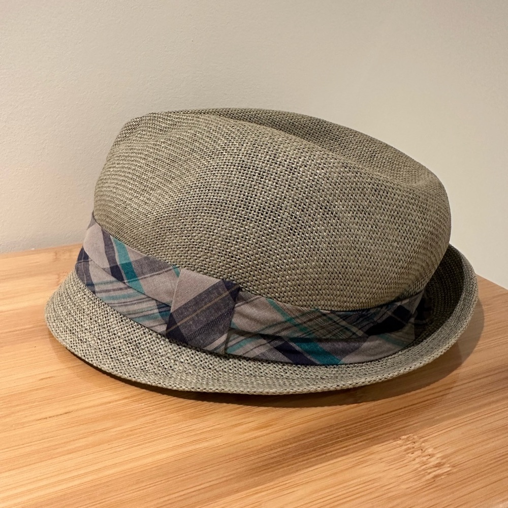Gray Fedora with Plaid Accents